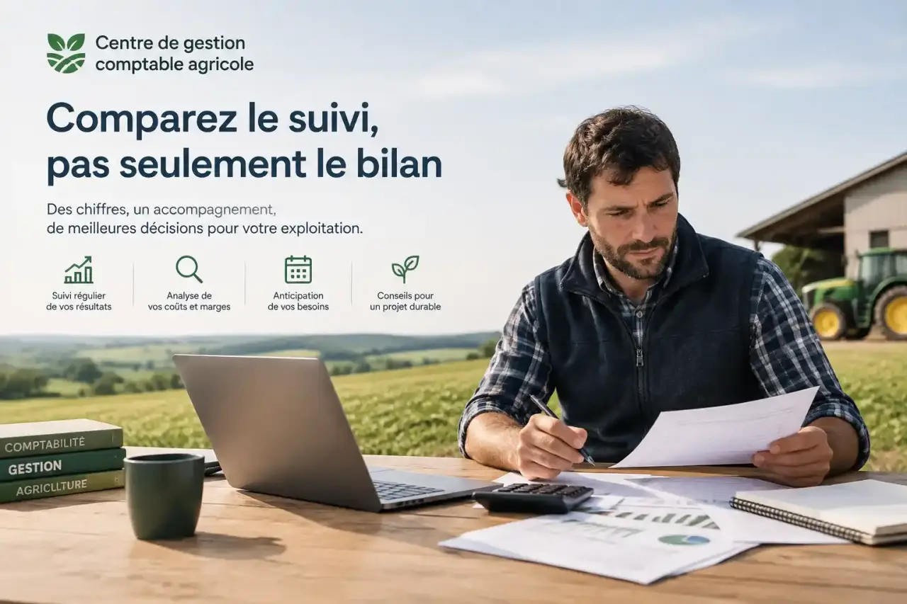 Centre de gestion comptable agricole : comparez le suivi, pas seulement le bilan