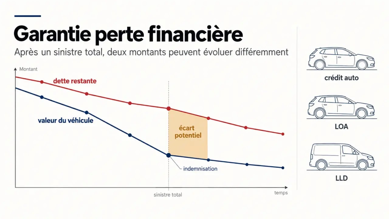 Garantie pertes financieres : écart entre la valeur du véhicule et le capital restant dû