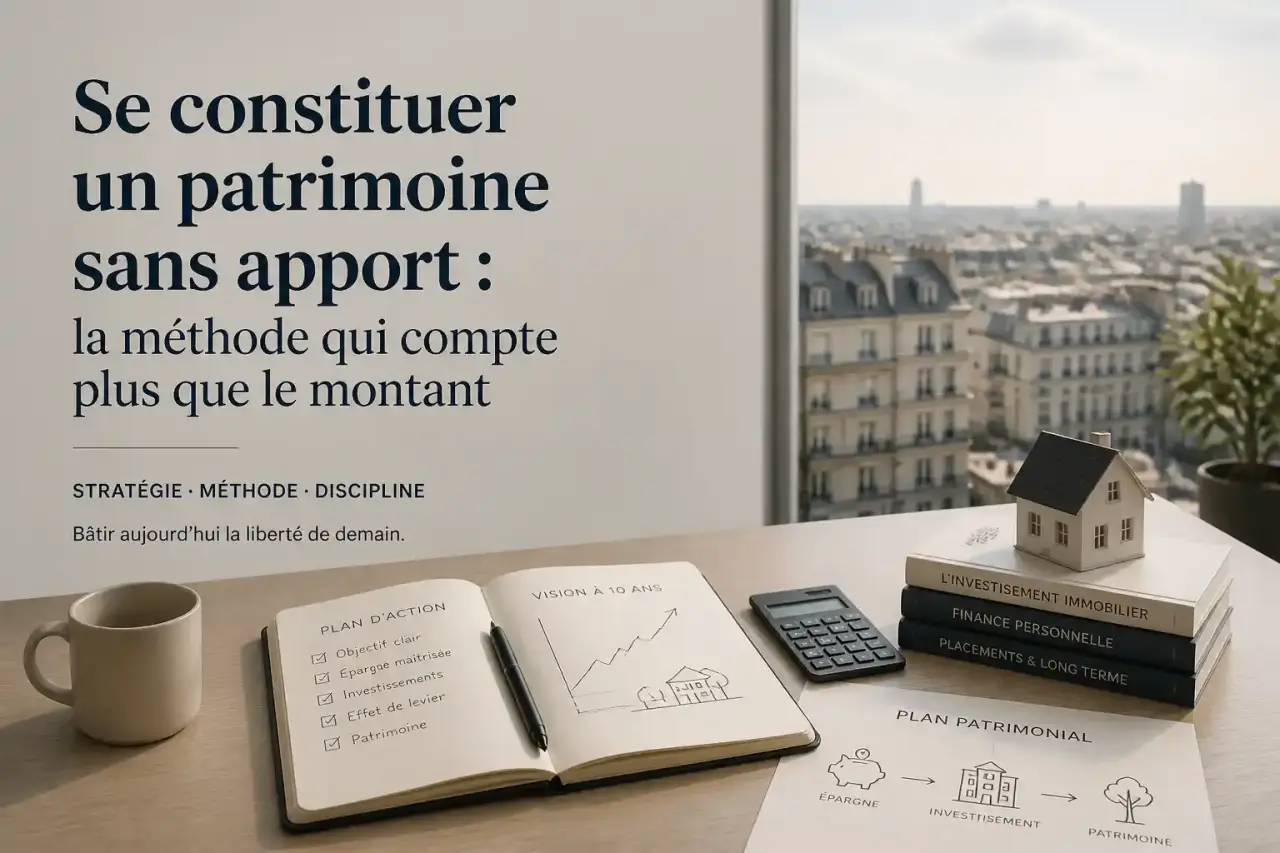 Se constituer un patrimoine sans apport : la méthode qui compte plus que le montant