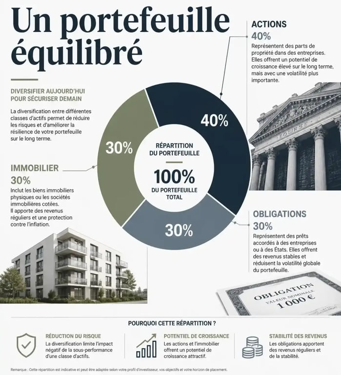 Répartition d'un patrimoine diversifié pour un conseiller en investissement financier à Paris