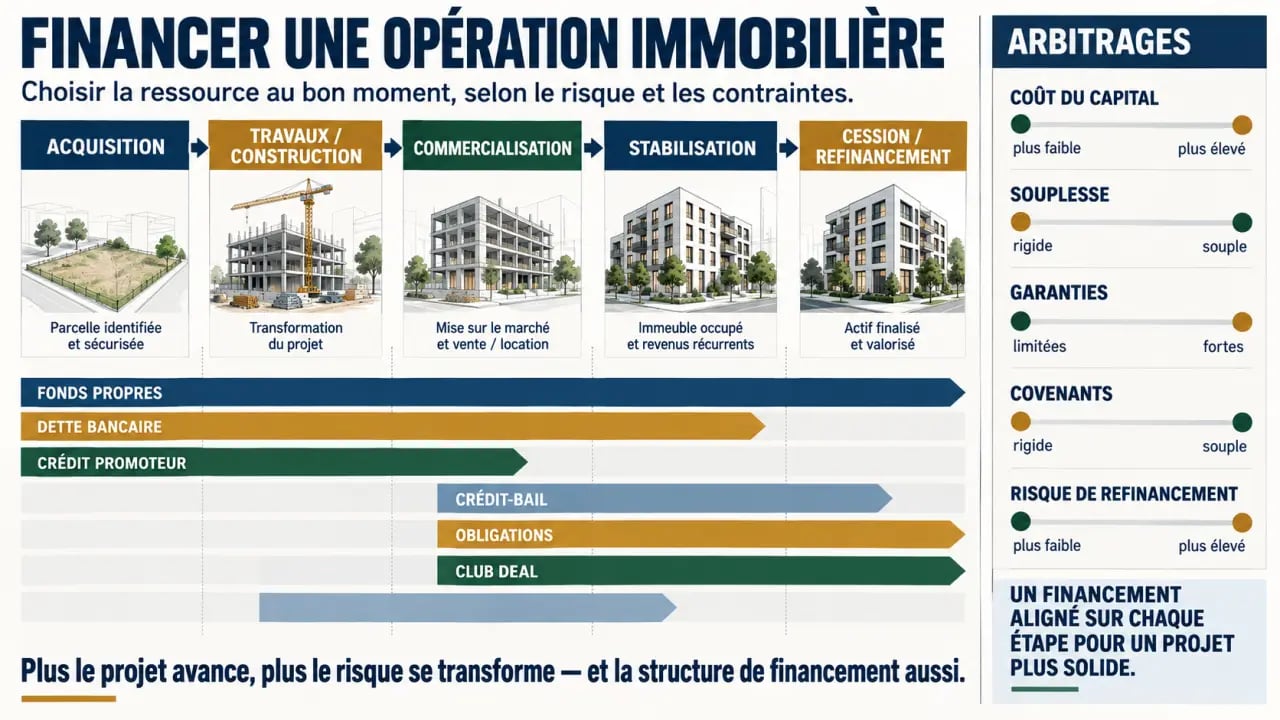 Formation financement immobilier : cycle d'une opération et principales sources de financement