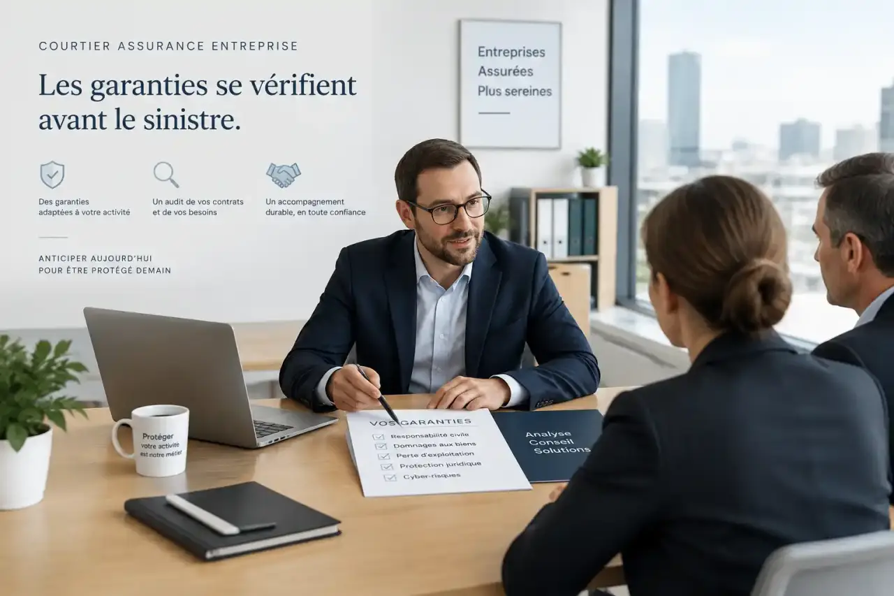 Courtier assurance entreprise : les garanties se vérifient avant le sinistre